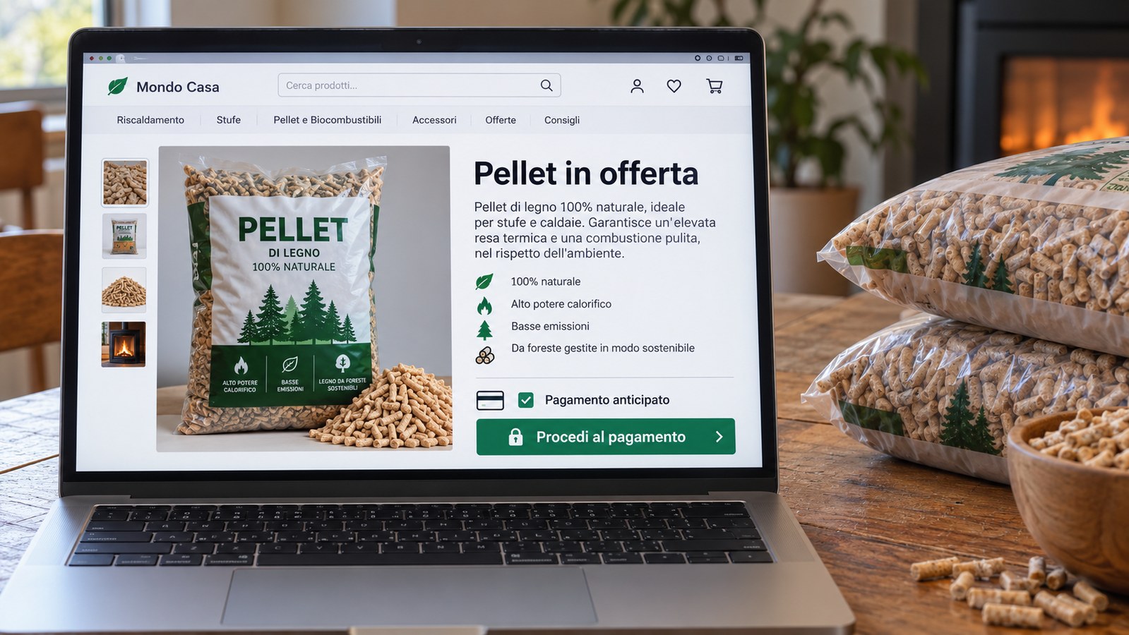 Pellet online, il sito clonato incassa e non consegna