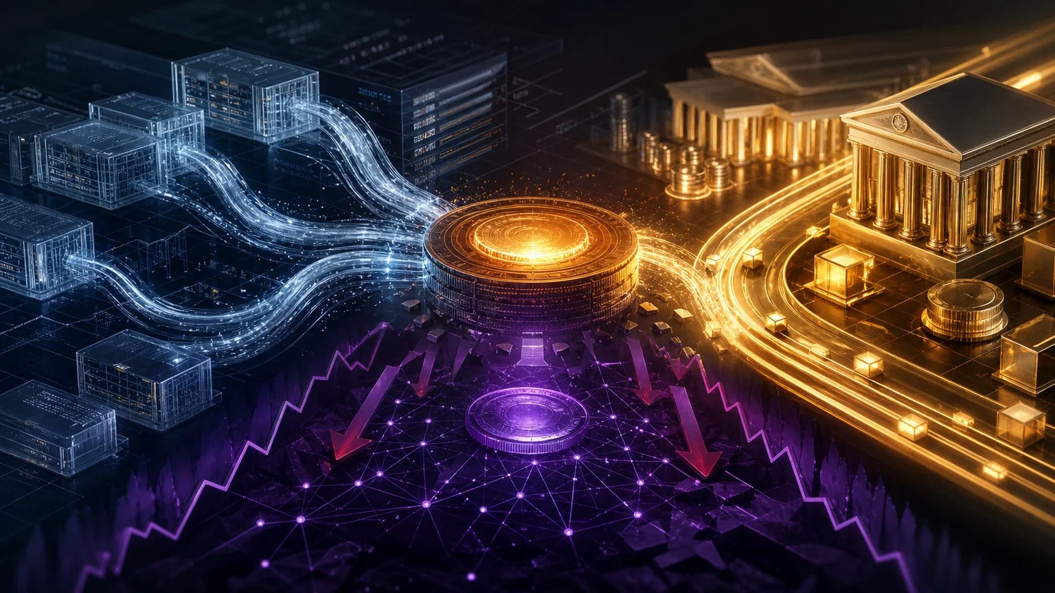 Bitcoin cede agli ETF, Ethereum scivola e SoFi accende stablecoin