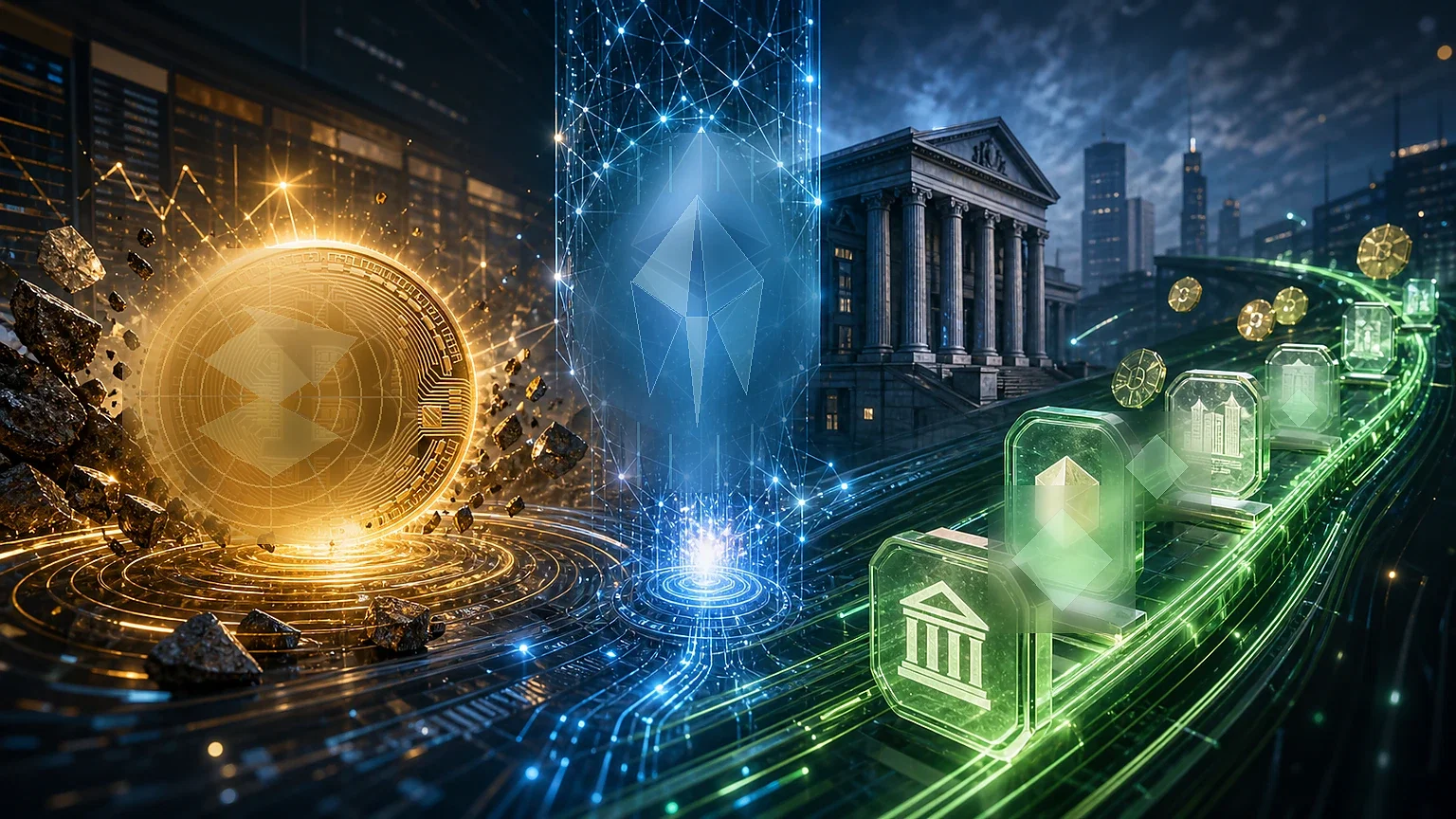 Bitcoin respira, Ethereum cerca banche e Robinhood va onchain