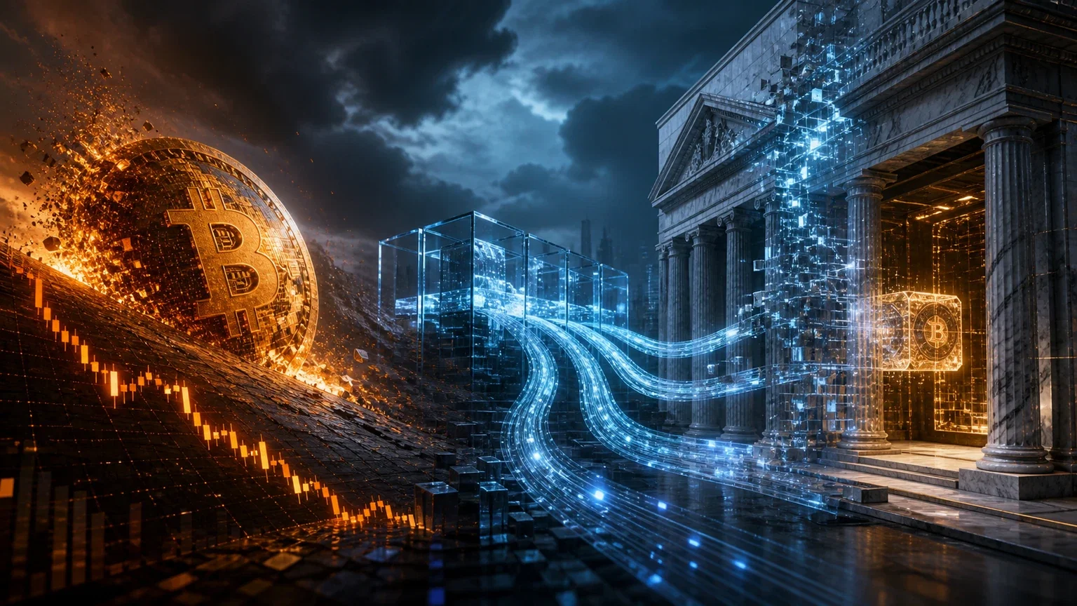 Bitcoin scivola, ETF in fuga e Intesa compra crypto