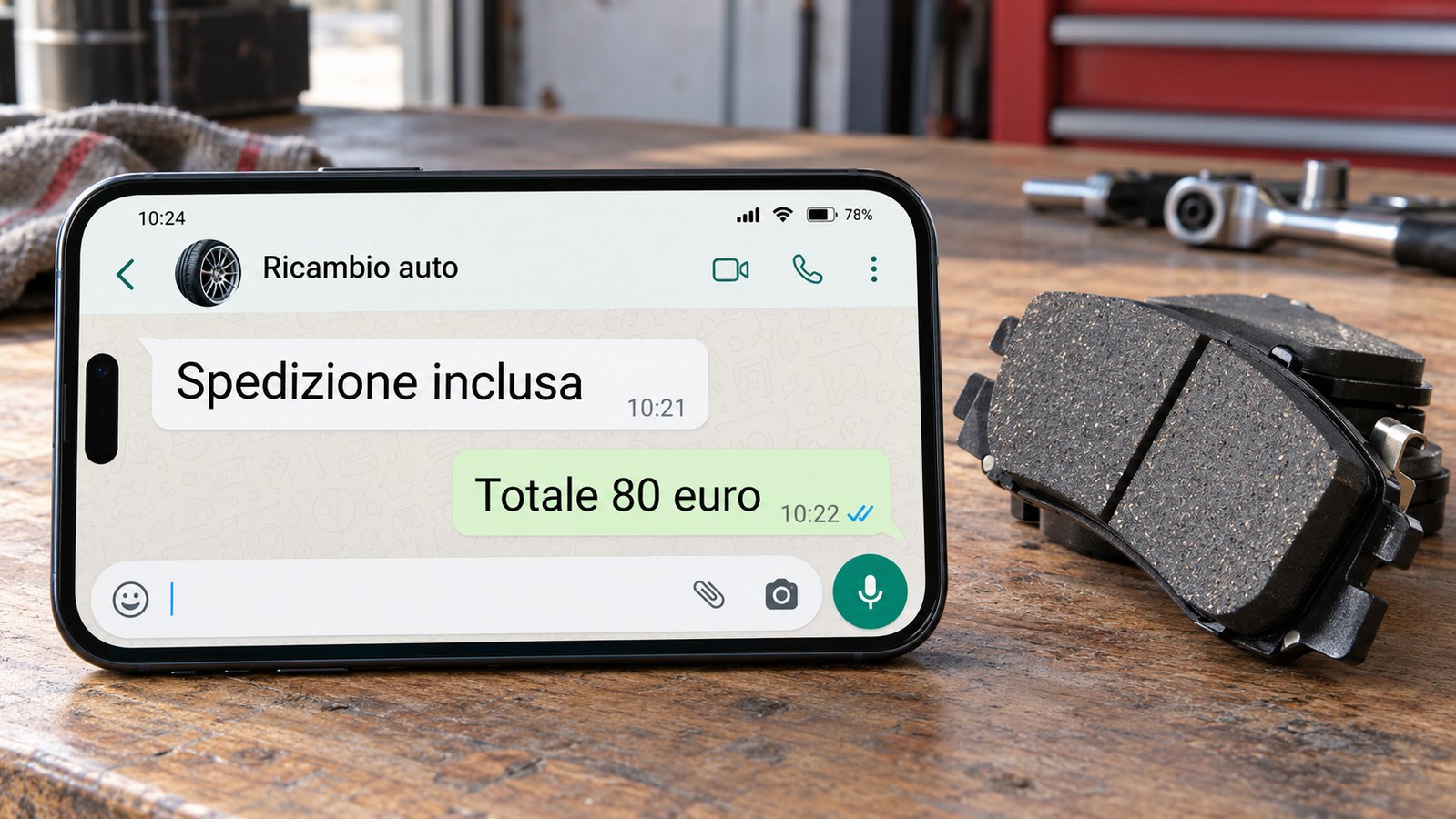 Ricambio auto, 80 euro pagati su WhatsApp e mai consegnati