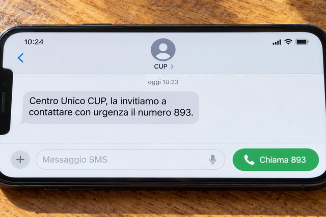 CUP, falsi SMS invitano a chiamare numeri a pagamento