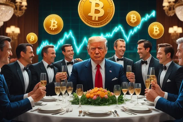 Trump scatena boom crypto: +80% dopo cena esclusiva