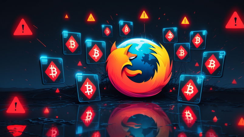 Firefox invaso da 40 wallet crypto falsi: rischi