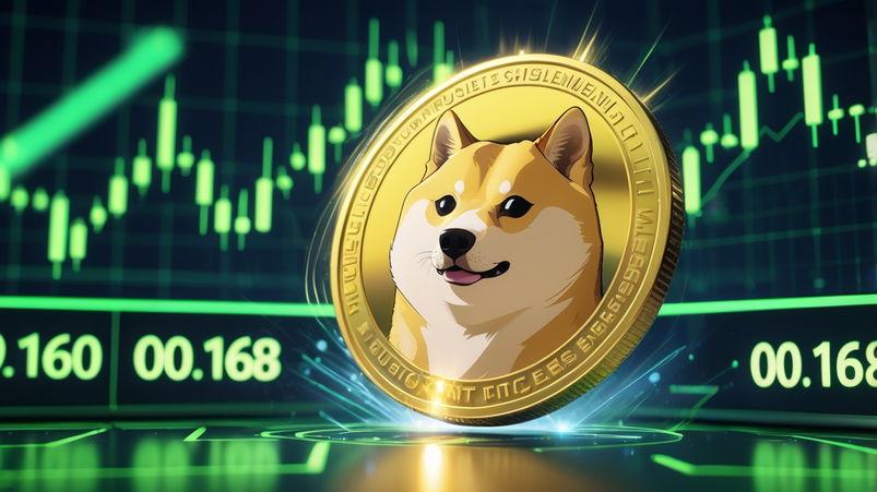 Dogecoin rimbalza ma stenta a superare $0,168