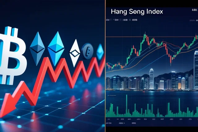 Bitcoin e altcoin in difficoltà, Hang Seng vola