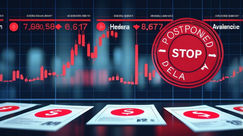 ETF cripto in pausa: SEC blocca DOGE, HBAR e AVAX