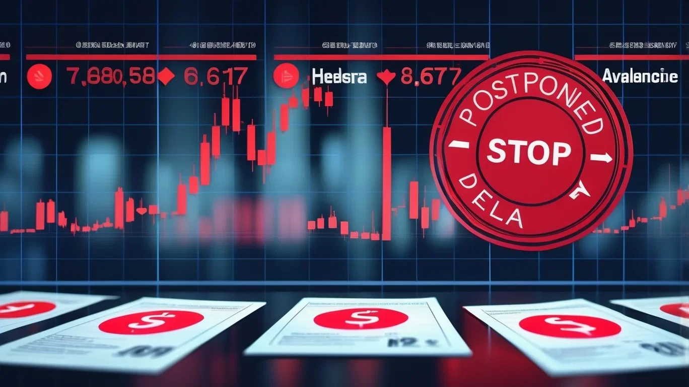 ETF cripto in pausa: SEC blocca DOGE, HBAR e AVAX