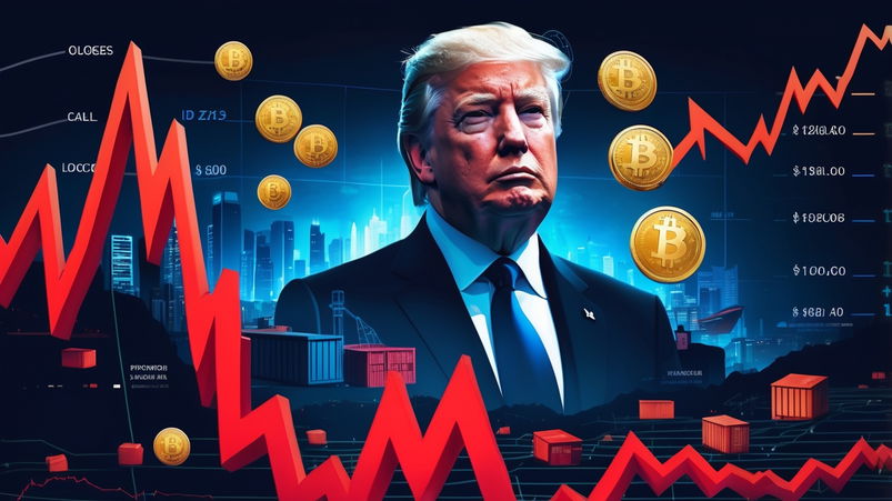 Bitcoin crolla per i dazi Trump, crollo Dogecoin