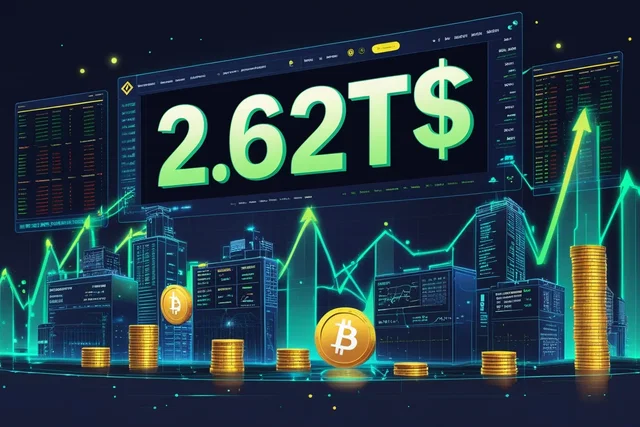 Binance Futures record 2025: scambiati 2,62T$