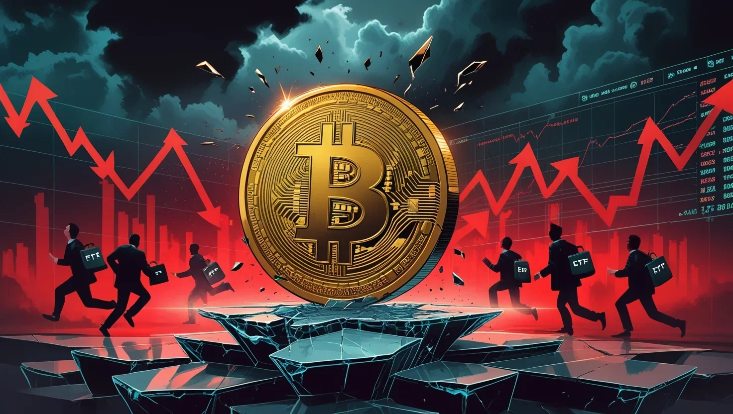 Bitcoin crolla: supporti cedono e ETF in fuga