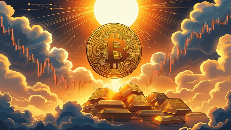 Bitcoin pronto a raggiungere il valore dell'oro