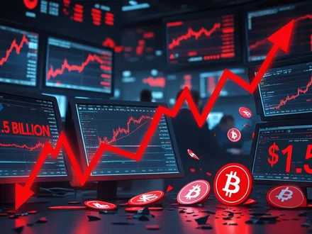 Crypto crollano: liquidati 1,5 miliardi di dollari