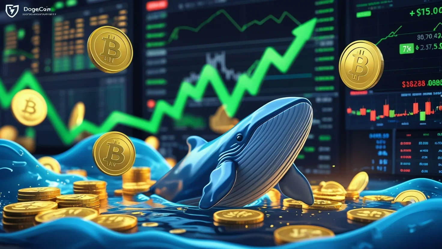 Dogecoin balza +7% con acquisti whale da $200M