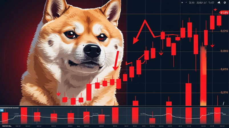 Dogecoin crolla del 7%: verso supporto a 22 cent