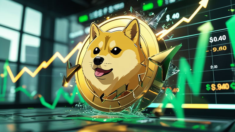 Dogecoin verso $0,40 dopo il breakout storico