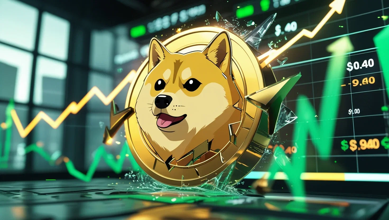 Dogecoin verso $0,40 dopo il breakout storico