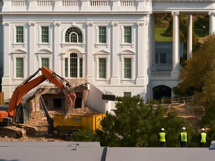 La Casa Bianca demolisce l'ala est: le foto