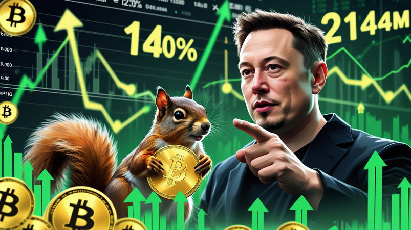Musk cita scoiattolo: memecoin PNUT vola