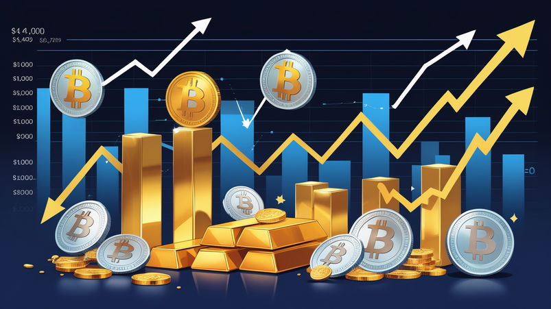 Oro a 4.000$, argento e bitcoin volano forte