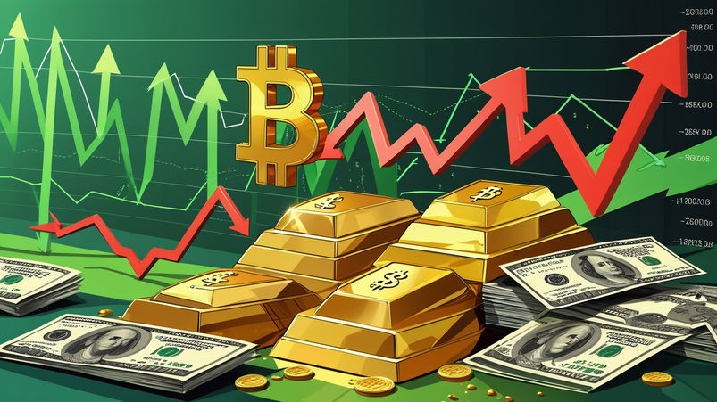 Oro e Bitcoin volano, crolla dollaro e yen