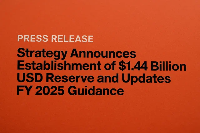 Strategy crea riserva da 1,44 miliardi di dollari