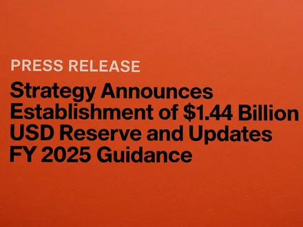 Strategy crea riserva da 1,44 miliardi di dollari