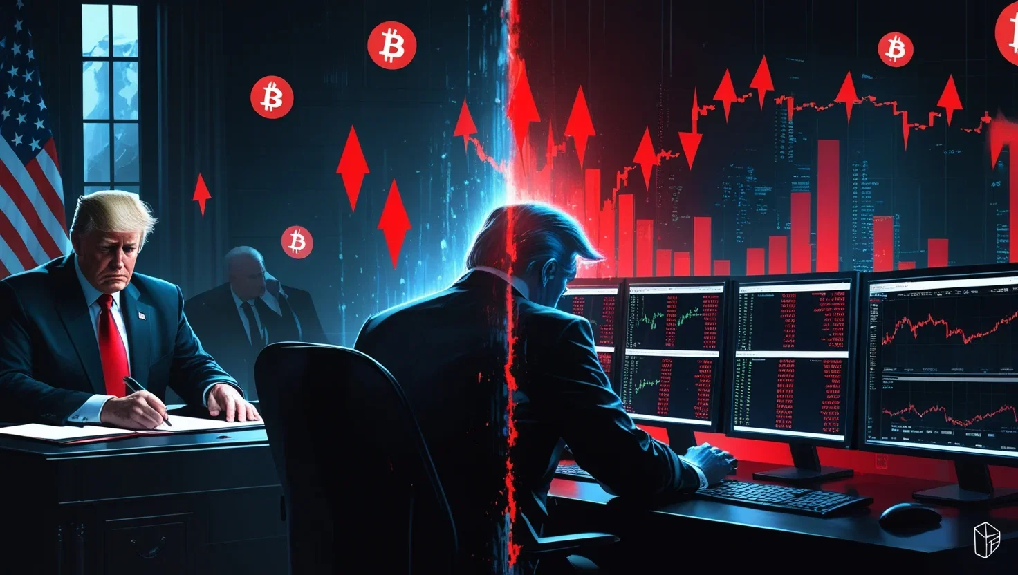 Trump riaccende la guerra commerciale: crollo crypto