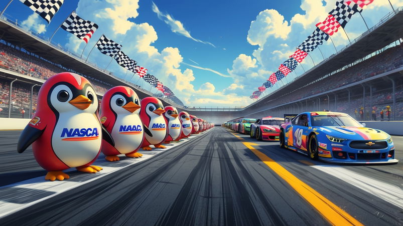 Pudgy Penguins si allea con NASCAR per nuovi fan